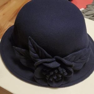 Navy cloche hat